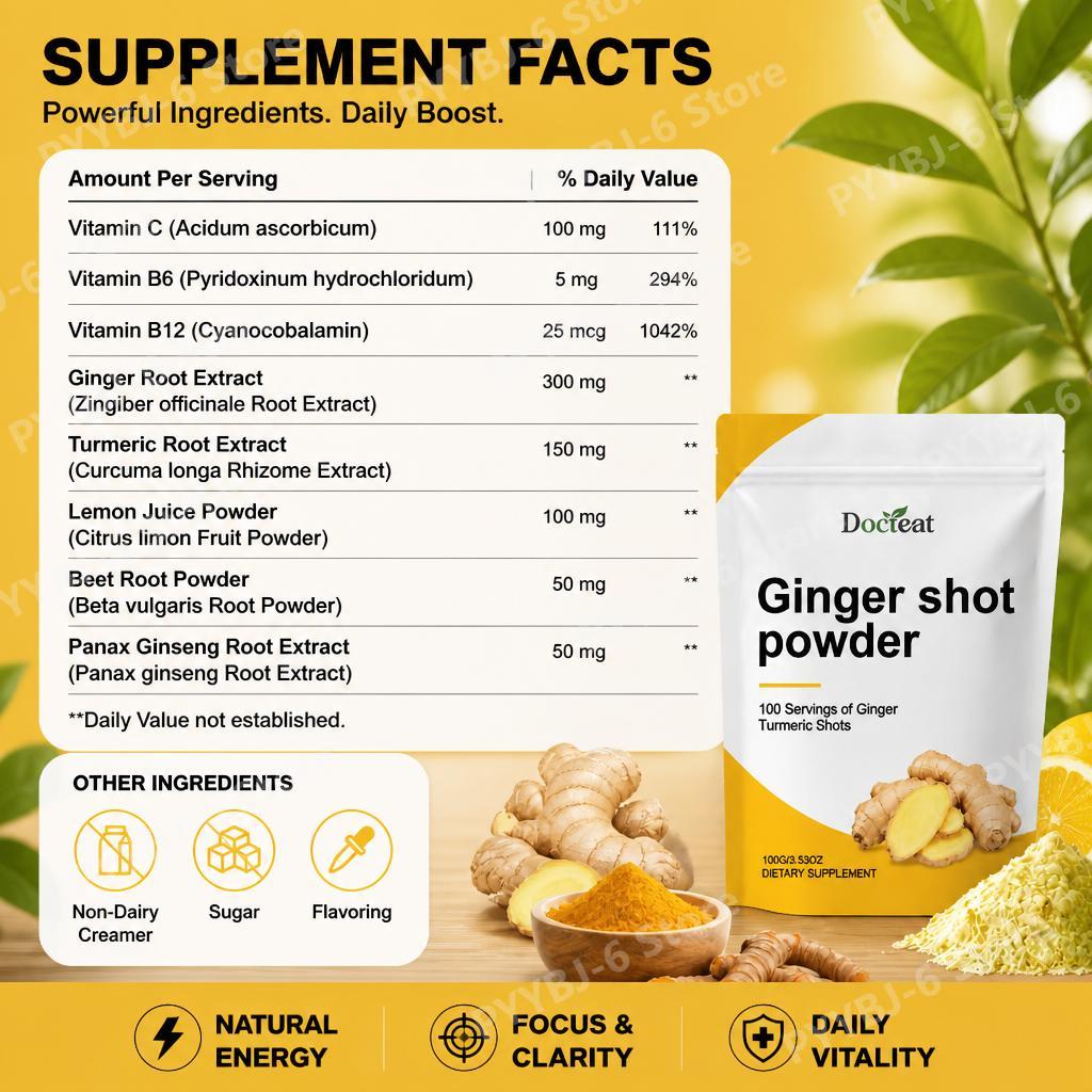 Docteat Ginger Shot Powder Vit - Ginger Tea review and price