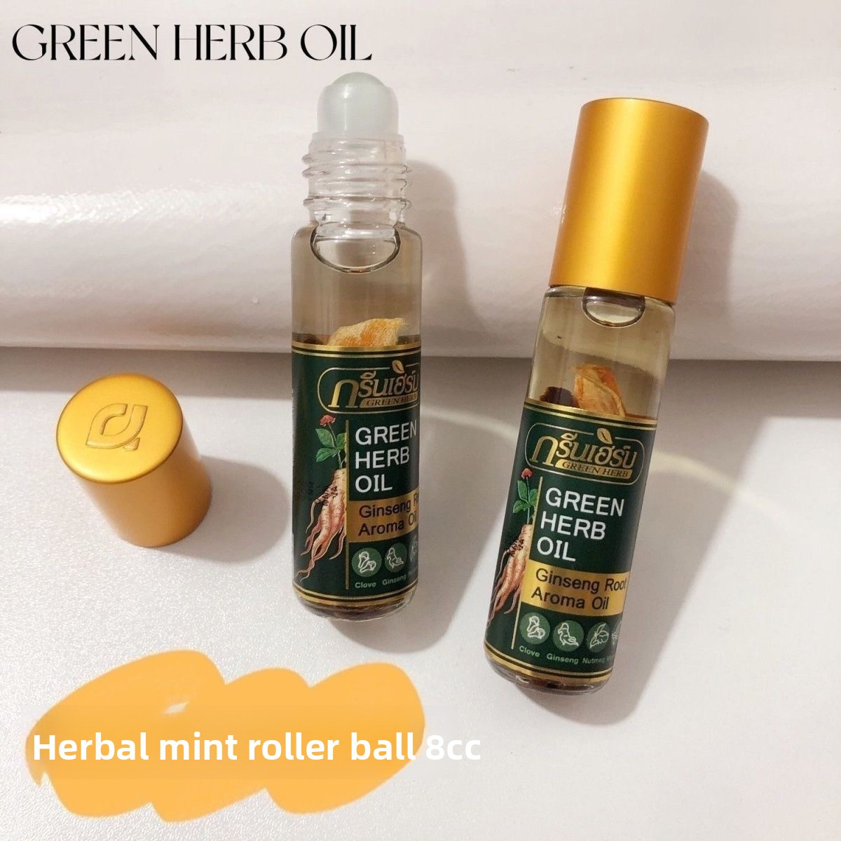 Thai Mint Ginseng Roll On Herb - Ginger Tea review and price